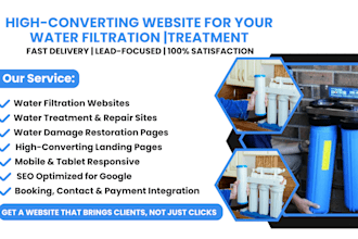 design water treatment website, water repair, filtration and restoration
