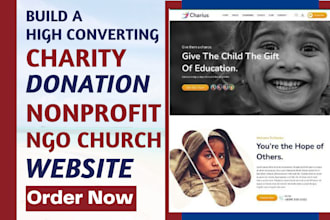 build charity website nonprofit ngo fundraising crowdfunding donation website