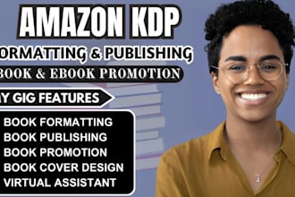 write, format, profread, edit, upload, publish book, ebook on amazon kdp, lulu