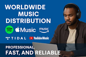 upload, distribute music to all streaming platform spotify, soundcloud promotion