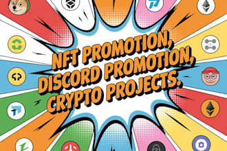 promote crypto, nft, meme coin or gaming discord, discord server promotion
