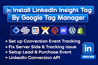 setup linkedin insight tag with conversion tracking, google tag manager