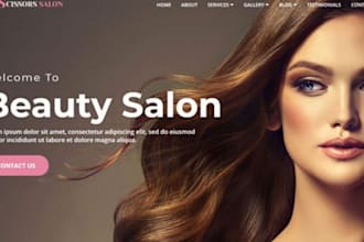 design a shopify website for lash, nail, hair, or beauty salon booking website