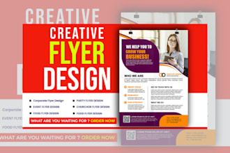 design creative and exceptional food flyer and all kind of food menu