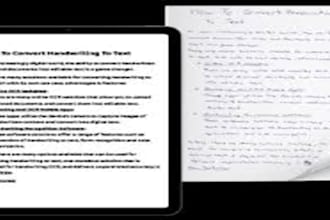 convert handwritten notes into digital documents