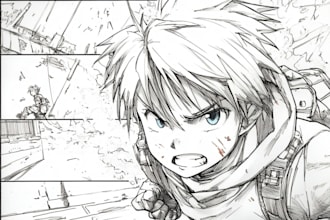 draw anime manga comic page manga storyboard manga comic book manga artist