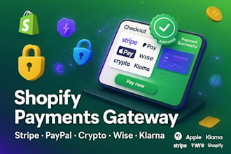 integrate verified shopify payment gateway wise klarna stripe square paypal