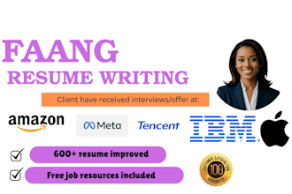 write professional resume for IT, cyber security, faang software engineer, cv