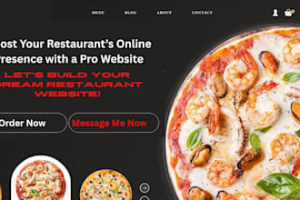 create a beautiful food business website for your restaurant