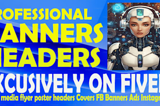 design a professional and eye catching website banners or header