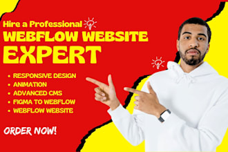 design and fix webflow wedsite figma to webflow expert webflow webflow developer