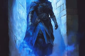 make a dnd character art and dnd party illustration