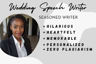 write your custom bestman, maid of honour or wedding speech