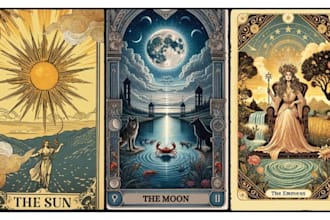 draw custom playing card tarot card dark art oracle board game tarot card game