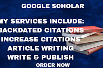 write backdated research article and citations for eb1, eb2niw profile