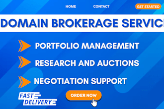 be your domain broker, domain manager, domain agent, domain researcher