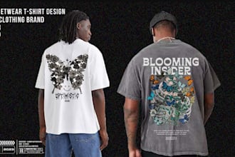 do custom y2k grunge, urban, retro vintage  t shirt design for etsy pod shop