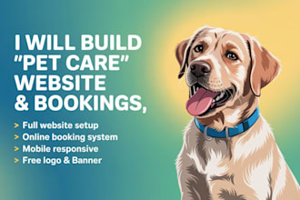 build wordpress website for dog walking website pet sitting, pet care website