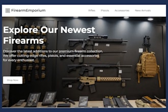 design gun shopify store military firearm shopify store gun shopify website