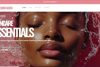 beauty salon, skincare, lashes, nail polish, wig, beauty hair extension website
