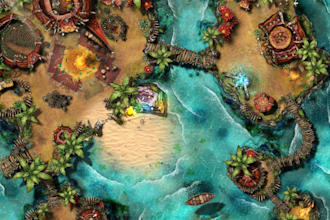 make fantasy map illustration for city dnd scifi and rpg game