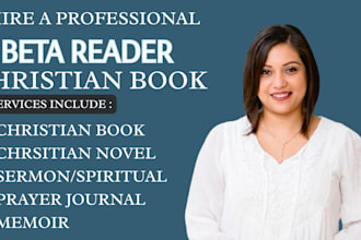 beta read your christian book, sermon, prayer journal memoir and devotional book