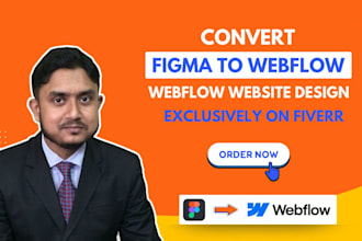 develop webflow website design, landing page, convert figma to webflow website