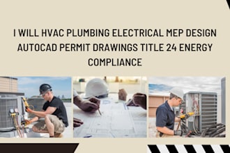 hvac plumbing electrical mep design autocad permit drawings title 24 energy