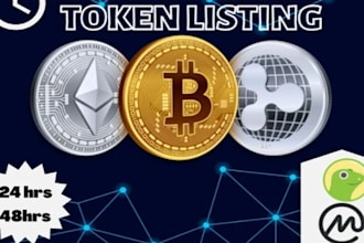 do erc20 bep20 token listing on popular exchanges like coingecko and cmc