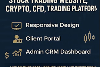develop a forex trading website, stock, crypto, cfd trading website and platform