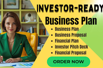 write a business plan with a financial plan for startups, business plan writer