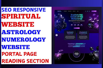 design responsive spiritual website astrologer numerology website portal page