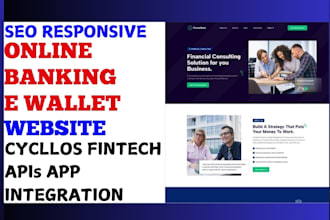 design online banking e wallet website cycllos fintech api bookings website