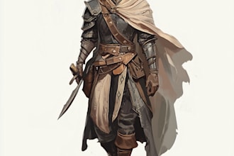 illustrate your fantasy dnd character illustration