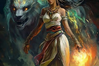 design a stunning dnd character art and illustration