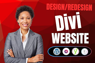 design custom responsive wordpress website with divi theme