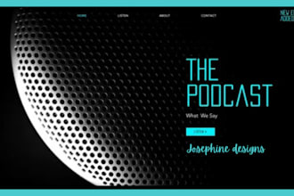 build wordpress wix shopify podcast website music website radio website