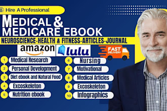 write and research medicare ebook, neuroplasticity, health and fitness,nutrition