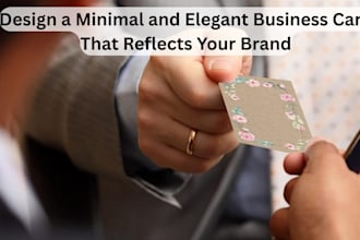 design a minimal and elegant business card that reflects your brand