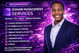connect domain, do domain transfer, redirect domain, connect domain, fix domain