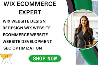 build wix website design, redesign wix ecommerce, wix online store