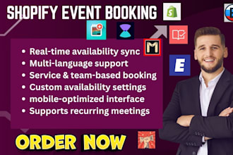 setup shopify event booking cowlender bookeasy ointo easy meety tipo shopstr