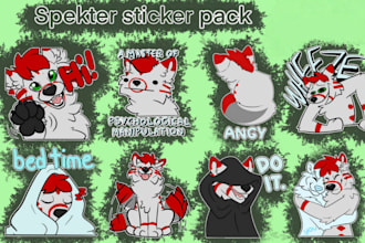 draw custom furry telegram stickers nsfw art animated emoji or sticker packs