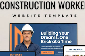 design a premium construction website or contractor website