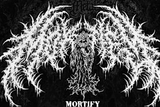 draw black, slam, or death metal logo for your band