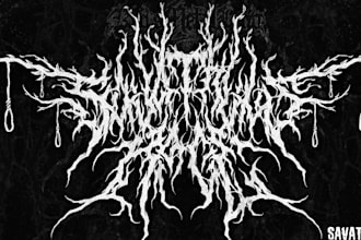 create death, black metal, grindcore, hardcore band logo