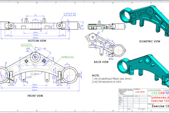 3d models and 2d drawings,blueprints in solidworks, fusion 360