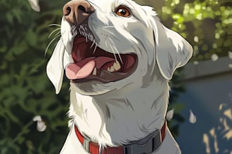 make  a custom disney pet portrait illustration