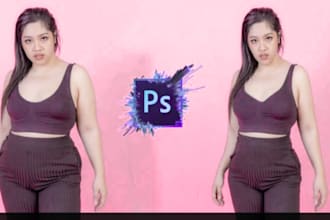 remove double chin face and body slimming and retouching and editing