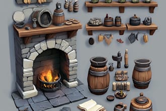 draw props and objects in 3d
